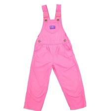 OshKosh Bgosh Girls Pink Cotton Overalls Vintage 90s Size 4T