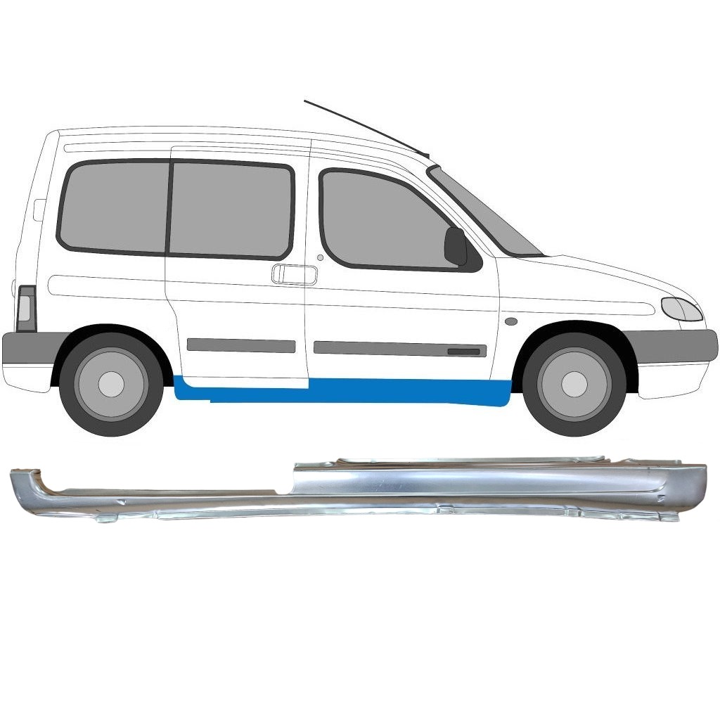 Sill repair panel for Citroen Berlingo 1996-2008 / Right
