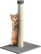 CAT SCRATCHING POLE POST PAD SCRATCHER PLAY STAND SCRATCH KITTEN SISAL 63CM TALL