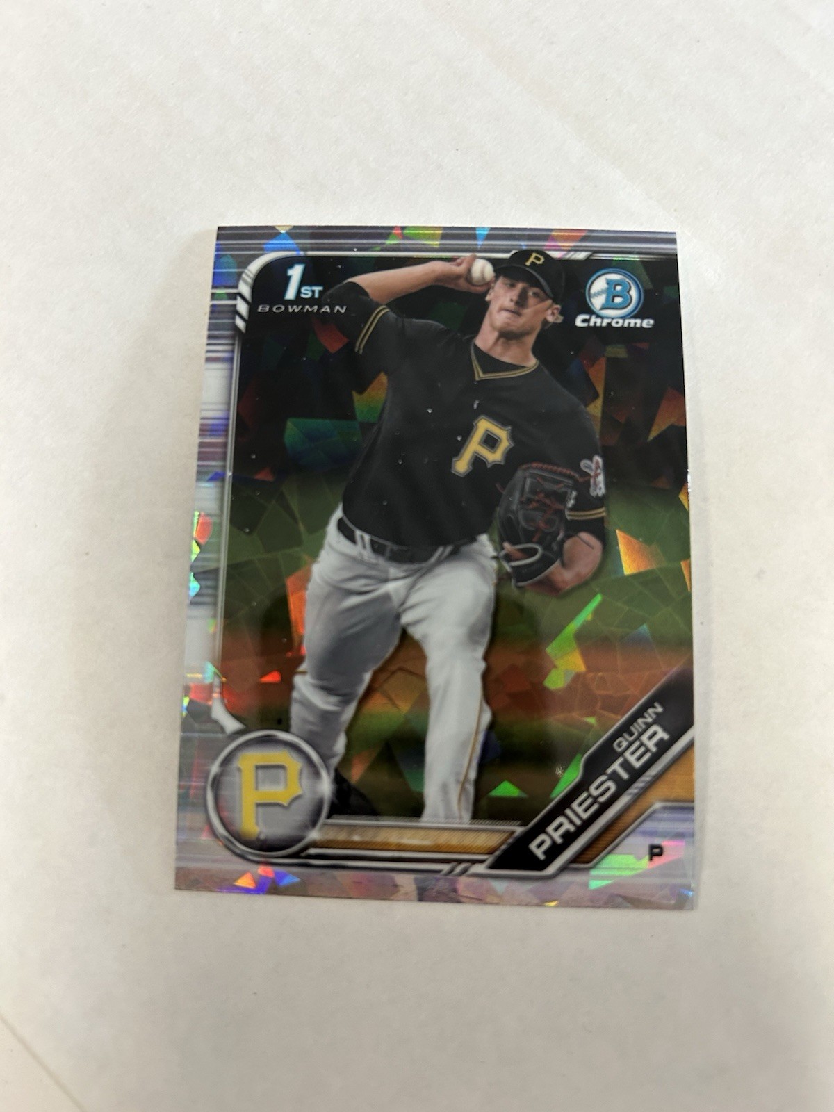 Quinn Priester 2019 Bowman Chrome Draft Sapphire #BDC-44 Pirates 1st Bowman