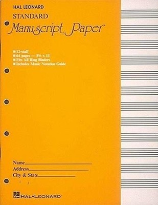 Standard Manuscript Paper ( Yellow Cover) (Taschenbuch) (US IMPORT)