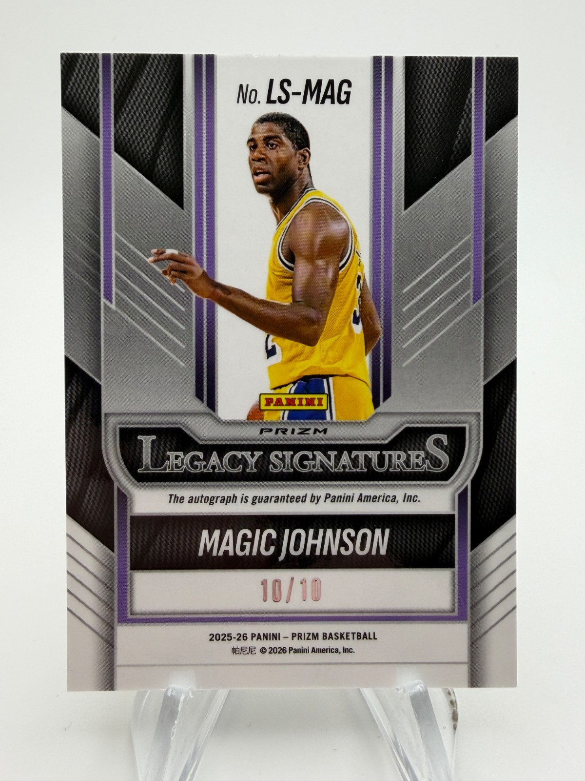 2025-26 Prizm Basketball MAGIC JOHNSON Legacy Signatures Gold Auto /10 #LS-MAG view 2
