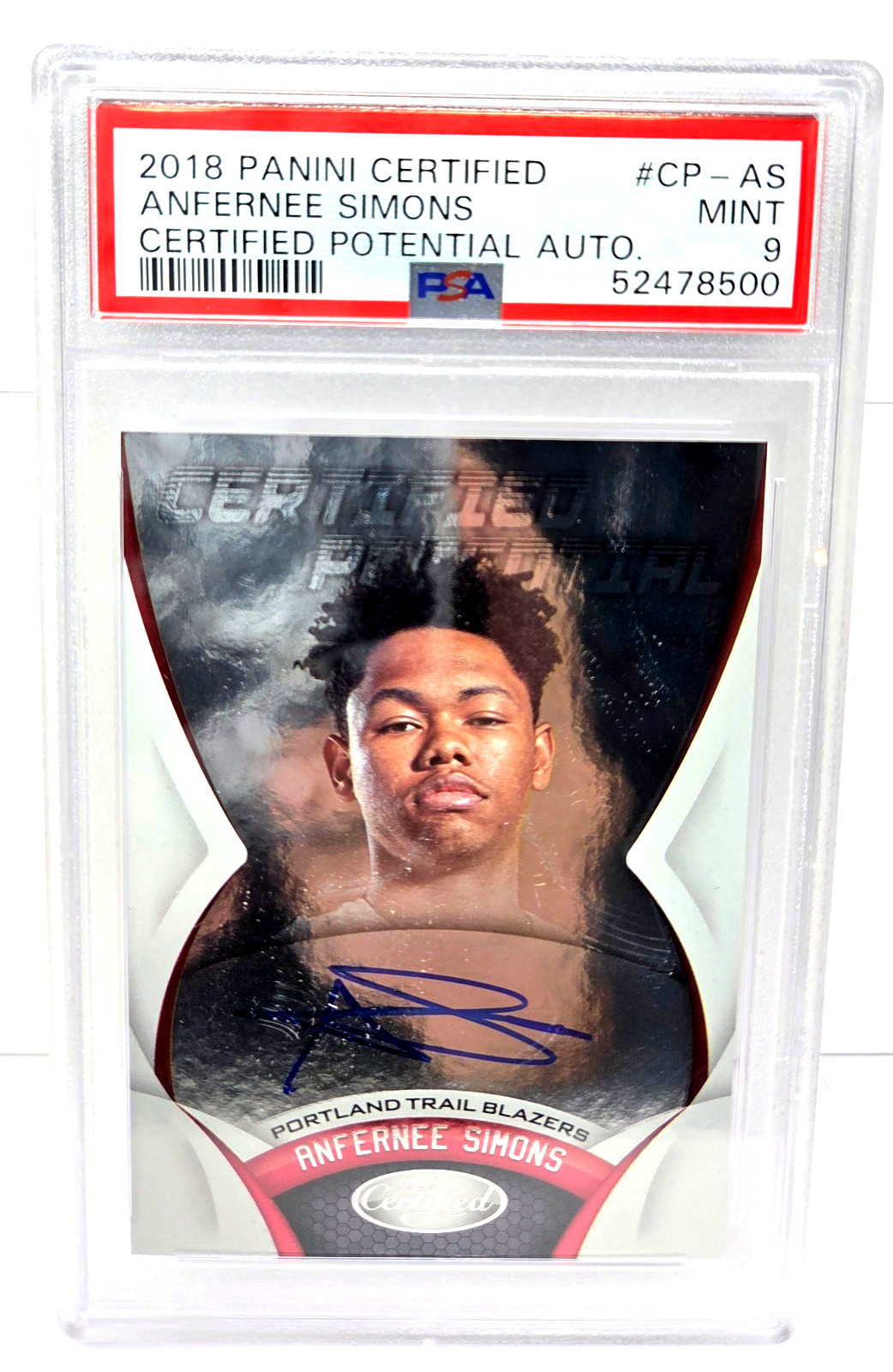 2018 Certified Potential AUTOGRAPH ANFERNEE SIMONS Basketball Card PSA 9 MINT view 1