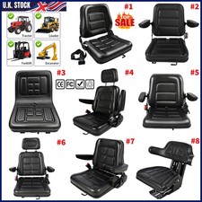 Universal Waterproof Tractor Seat Adjustable Forklift Digger Mower Dumper Seat +