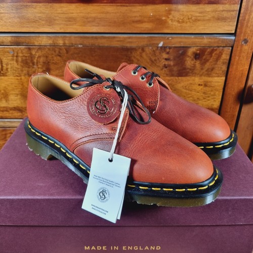 Zapato Dr Martens 1461 Bronceado Oscuro Hecho en Inglaterra Talla 5 Goodyear Marrón Welted - Imagen 1 de 19