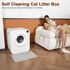 Self Cleaning Cat Litter Box Automatic 65L APP Control w/ Trash Bags & Mat Gifts