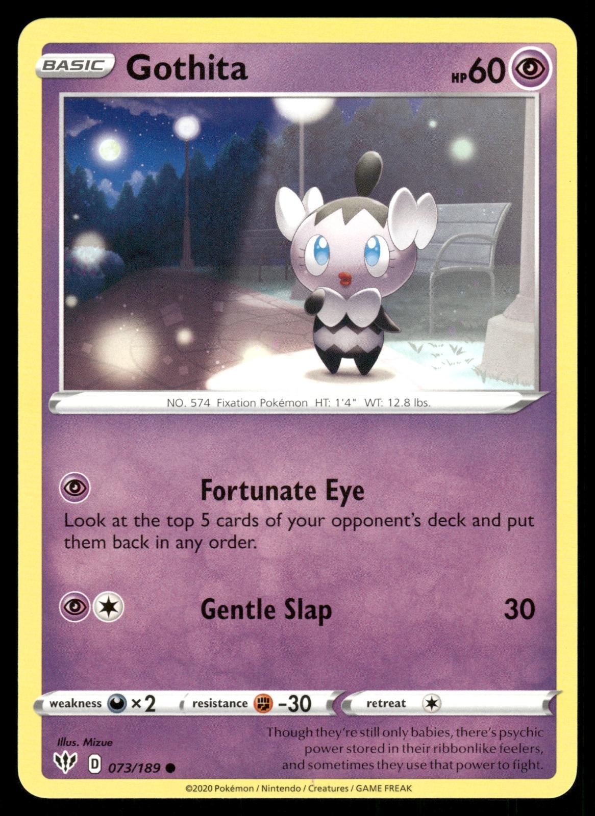 Gothita 073/189 Common Darkness Ablaze Pokemon NM