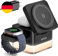 Kpon Ladestation Apple Watch Und Iphone FüR Magsafe, 3-In-1 Cube Induktive Lades