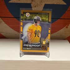 T.J. Watt 2017 Panini Donruss - Rookie Press Proof Bronze, #372 (RC) 