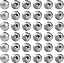 Wooden Beads 100 Pcs 16mm Round Large Hole Macrame Garland Jewelry Craft Beads