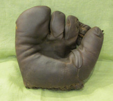 Antique 1920's Rawlings Bill Doak Model H Lefty 3-Finger Basball Glove Mitt