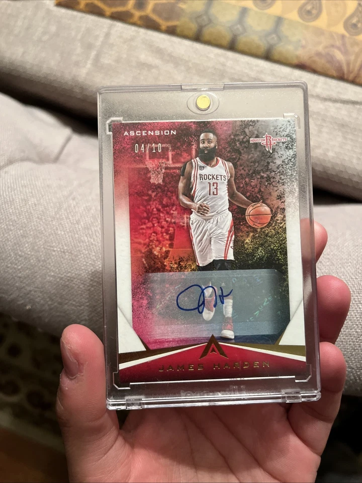 James Harden Auto Card 4/10 #90 Rockets 2017-18 Panini Ascension  - Image 4 of 4