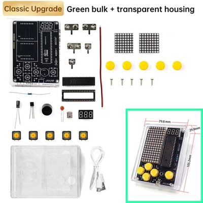 Retro Classic Electronics DIY Kit for 51 Single Chip Game Console + Shell NEW