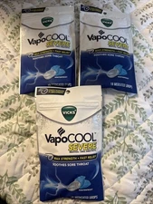 LOT 3 Vicks VAPOCOOL Severe Medicated Drops WINTERFROST - 18ct Per Bag