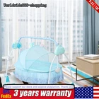 Crib Infant Rocker Cot w/ Bluetooth 0-18 Months Electric Swing Bed Baby Cradle