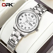 Ladies Luxury Wristwatch Waterproof Stainless Steel Elegant Quartz Watch Boxed
