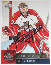 TOMAS VOKOUN SIGNED 09-10 UPPER DECK FLORIDA PANTHERS CARD AUTOGRAPH AUTO!!!