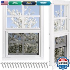NOTASA Shed Windows 2 Pack, Chicken Coop Windows 14" x 21" White
