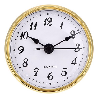 Hicarer 2.8 Inch/ 70 mm Quartz Clock Insert, Gold Trim, Arabic Trim 