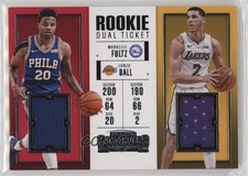 2017 Panini Contenders Rookie Ticket Dual Swatches Markelle Fultz Lonzo Ball c5b