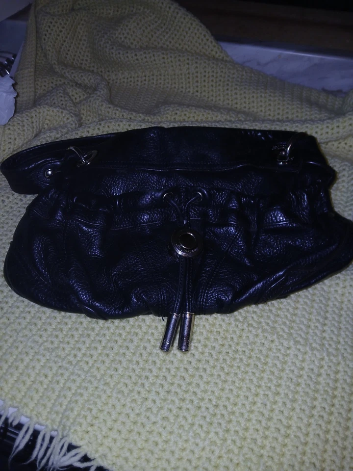 B Makowsky 复古黑色柔软鹅卵石皮革流浪汉单肩包挎包钱包大号 — 第 3/4 张图片