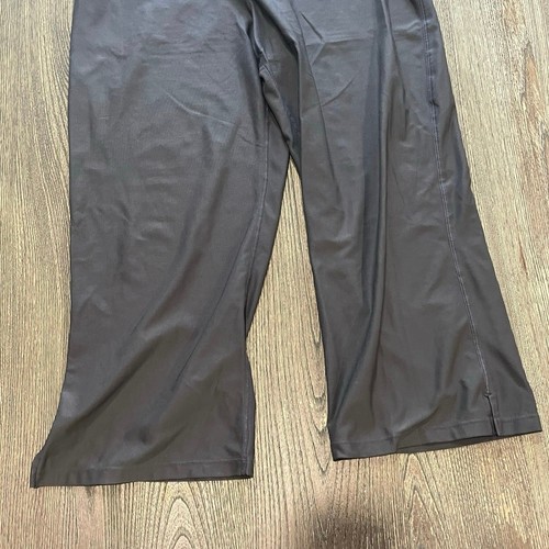 Nike FitDry Cropped Yoga Pants Wide Leg Elastic Waist Pull-On Stretch Gray Sz XL - Picture 2 of 9