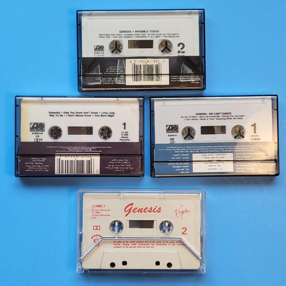 Phil Collins and Genesis Cassette Tape Lot of 4 No Jacket Required Pop Rock - Image 3 of 4