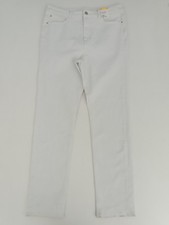 M&S Women's Jeans Size 16L White The Lily Magic 5 Pocket Slim High Rise New