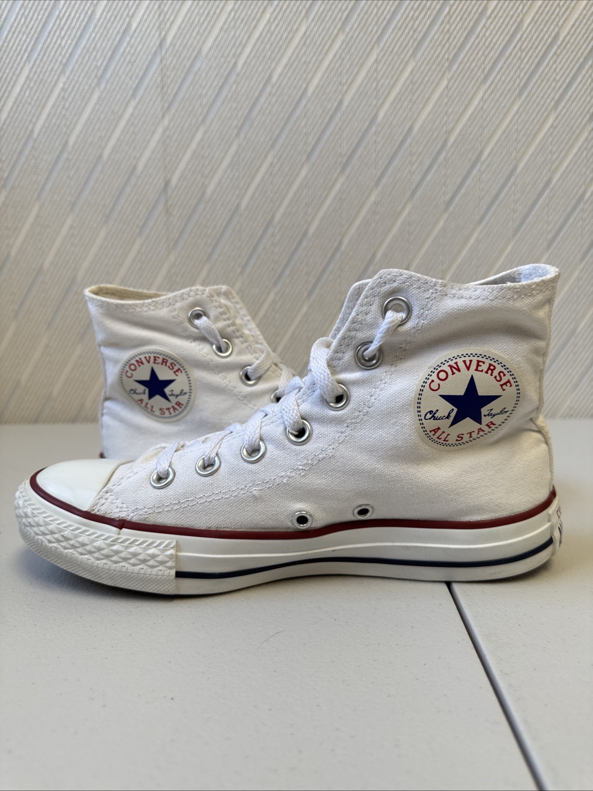 Converse All Star Hi Optical White High Top Canvas Shoes Men's US 5 M7650 thumbnail 4