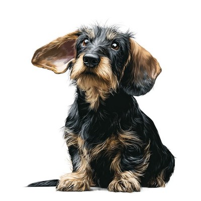 6x Sticker Dackel Autoaufkleber 9x9cm Teckel Dachshund Hund Süß Set