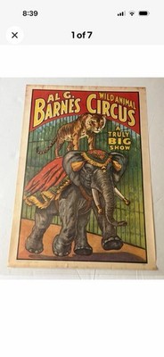 Vtg 1960 s/70 s Circus Posters Repo s From Late 1800 s/Early 1900 s Lot of 12