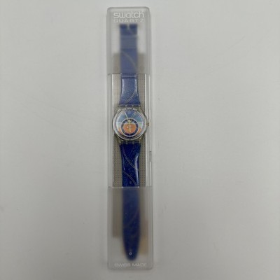 Swatch Analog Quartz Women Constellation Rubber Belt Watch Vintage Free Shipping