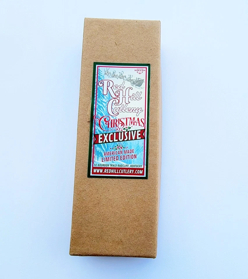 BEAR & SON CUTLERY USA CHRISTMAS GOLD SNOWMAN RED BONE BABY BARLOW KNIFE - Image 4 of 4