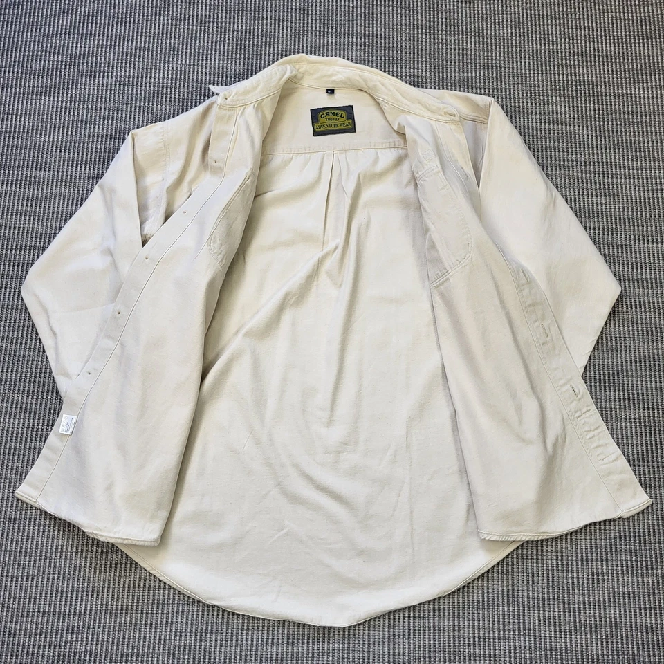 Camisa Safari Trofeo Camel Para Hombre XL Beige Sarga Peso Pesado De Colección Años 90 Foto 2 de 4