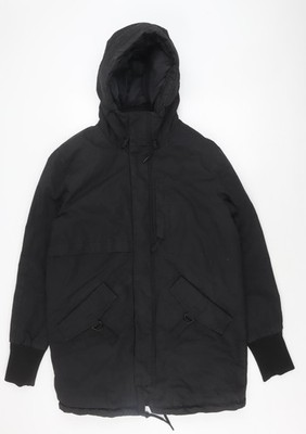 Schwarzer Anorakmantel Herren UK Größe L Pull & Bear