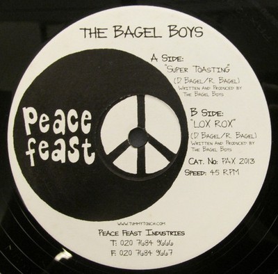 The Bagel Boys - Super Toasting / Lox Rox - UK 10'' Vinyl - 2000 - Peace Feast