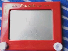 Vintage Art Etch A Sketch Magic Screen Red Frame Classic 80  s Toy