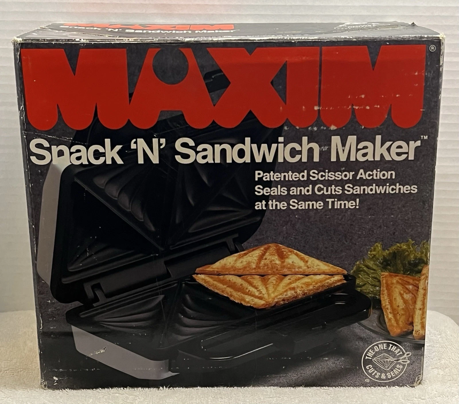 Dalton/Maxim Snack N Sandwich Maker New/NOS Model/SM-20 White Vintage/1990