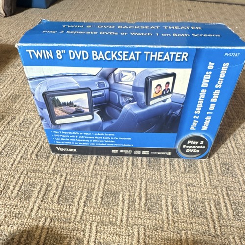 Venturer Twin 8” DVD Backseat Theater Headrest Screens Car DVD Player Set