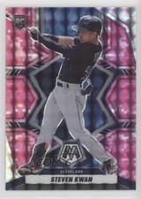 2022 Panini Mosaic Rookies Pink Camo Mosaic Prizm Steven Kwan #273 3v8