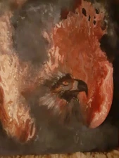 art paintings canvas  Bird in a pour art abstract ,( Free Shipping ) WOW