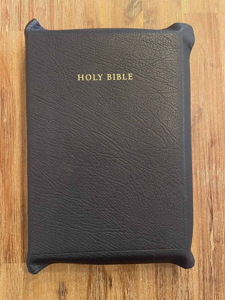 RL Allan Bible 63 KJV Longprimer Sovereign Highland Goatskin Navy