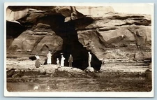 Postcard CA Point Loma Sunset Cliffs People at Cliffs c1912 RPPC Real Photo X13