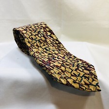 Molecular Expressions by Stonehenge Men's Tie 100% Silk Made in USA Champagne