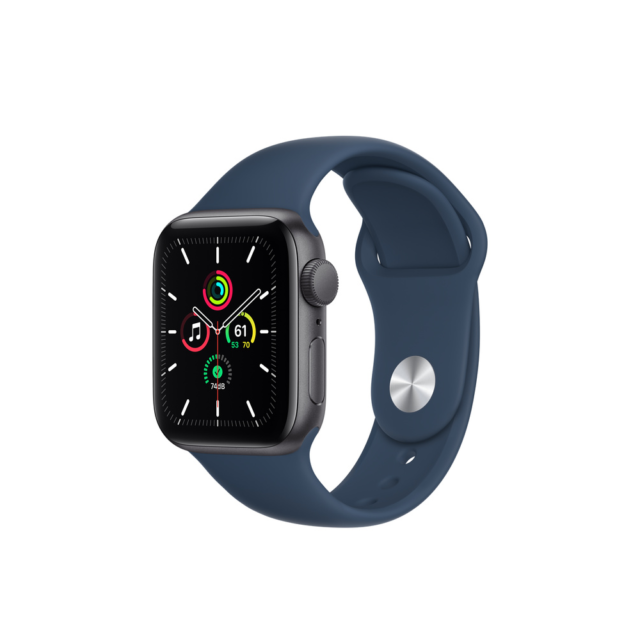 Apple Watch SE 40mm Space Gray Aluminum Case (GPS) with Abyss Blue