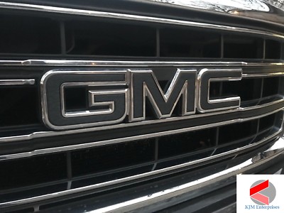 GMC Emblem Overlay Decal CARBON BLACK Front /& RearPRECUT SET