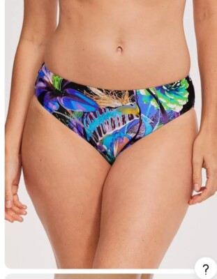 Fantasie Swim Bikini Briefs Paradise Bay Aqua Blue Floral Bottoms