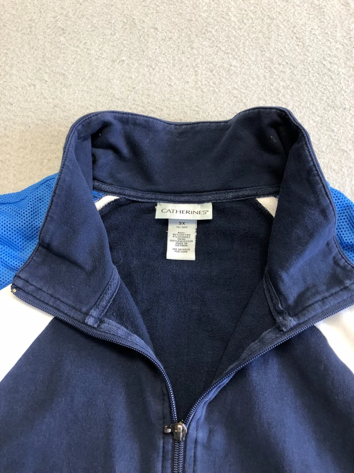 Sudadera vintage Catherines adulto XXXL retro cremallera completa cuello alto tejido Foto 3 de 4