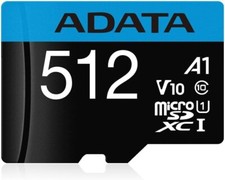 ADATA 512GB AData Premier microSDXC A1 UHS-1 CL10 - AUSDX512GUICL10A1-RA1