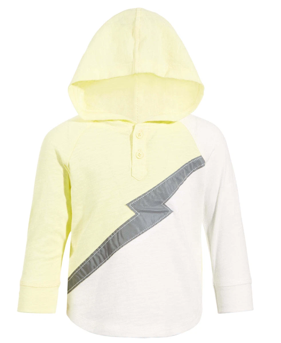 Hooded henley store shirt
